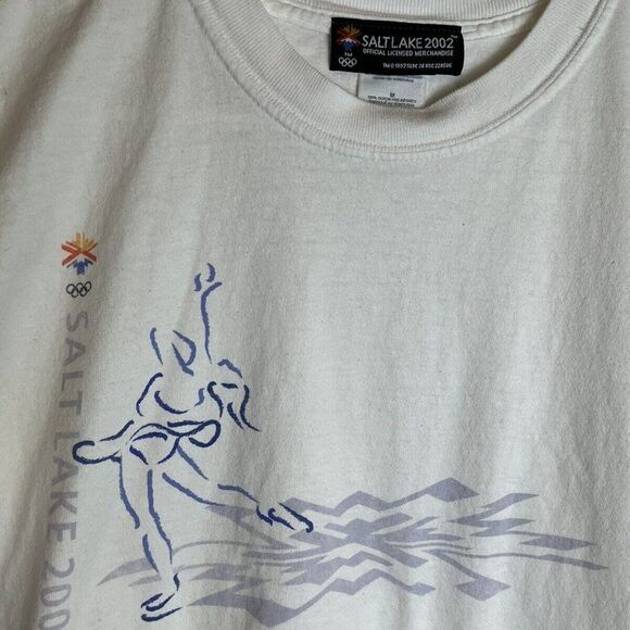 Salt Lake 2002 Official Olympics Merchandise White Size Medium - Picture 4 of 4